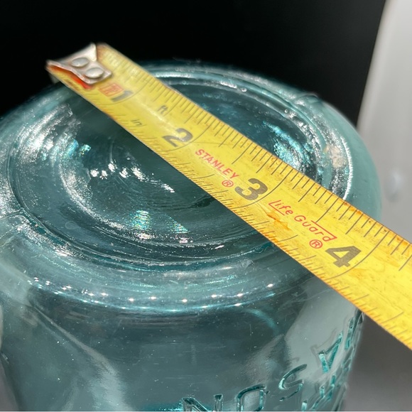 Vintage Decor Lot Aqua Ball Canning Jar ,leather Coin Purse/ mismatched sconces - Picture 6 of 16